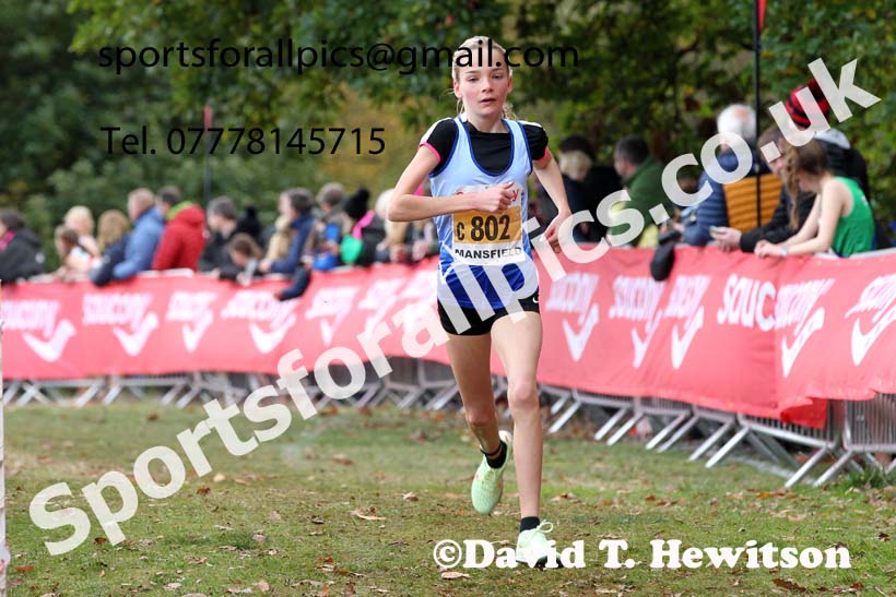 Girls under-15s 2021 National Cross Country Relays, Berry Hill Park, Mansfield. Photo: David T. Hewitson/Sports for All Pics